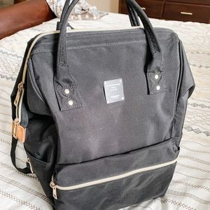 Bebamour Black Diaper Bag Backpack